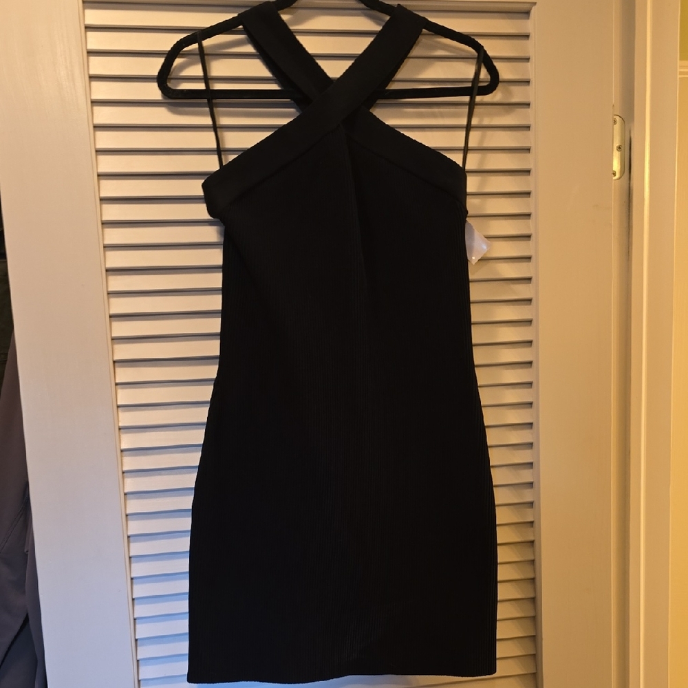 Babaton Black Halter Contour Dress